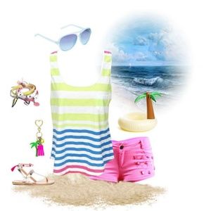 • {Bobbie Brooks} Color Striped Tank